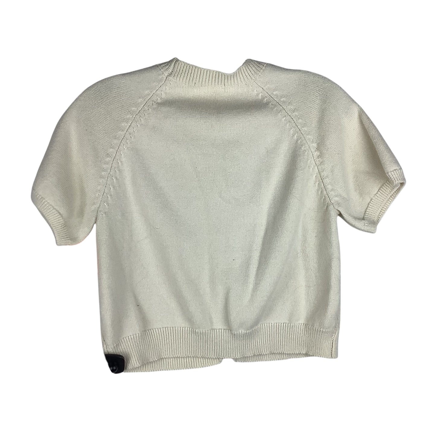 Sweater Short Sleeve By Clothes Mentor In Cream, Size: M