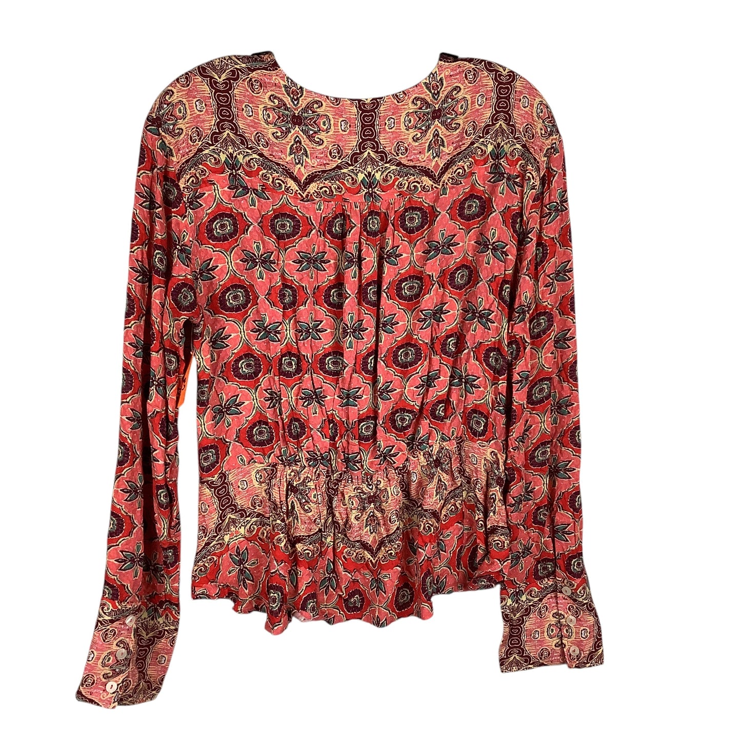 Top Long Sleeve By Free People In Red, Size: M