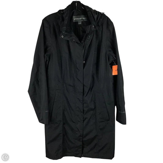 Coat Raincoat By Eddie Bauer In Black, Size: Xl