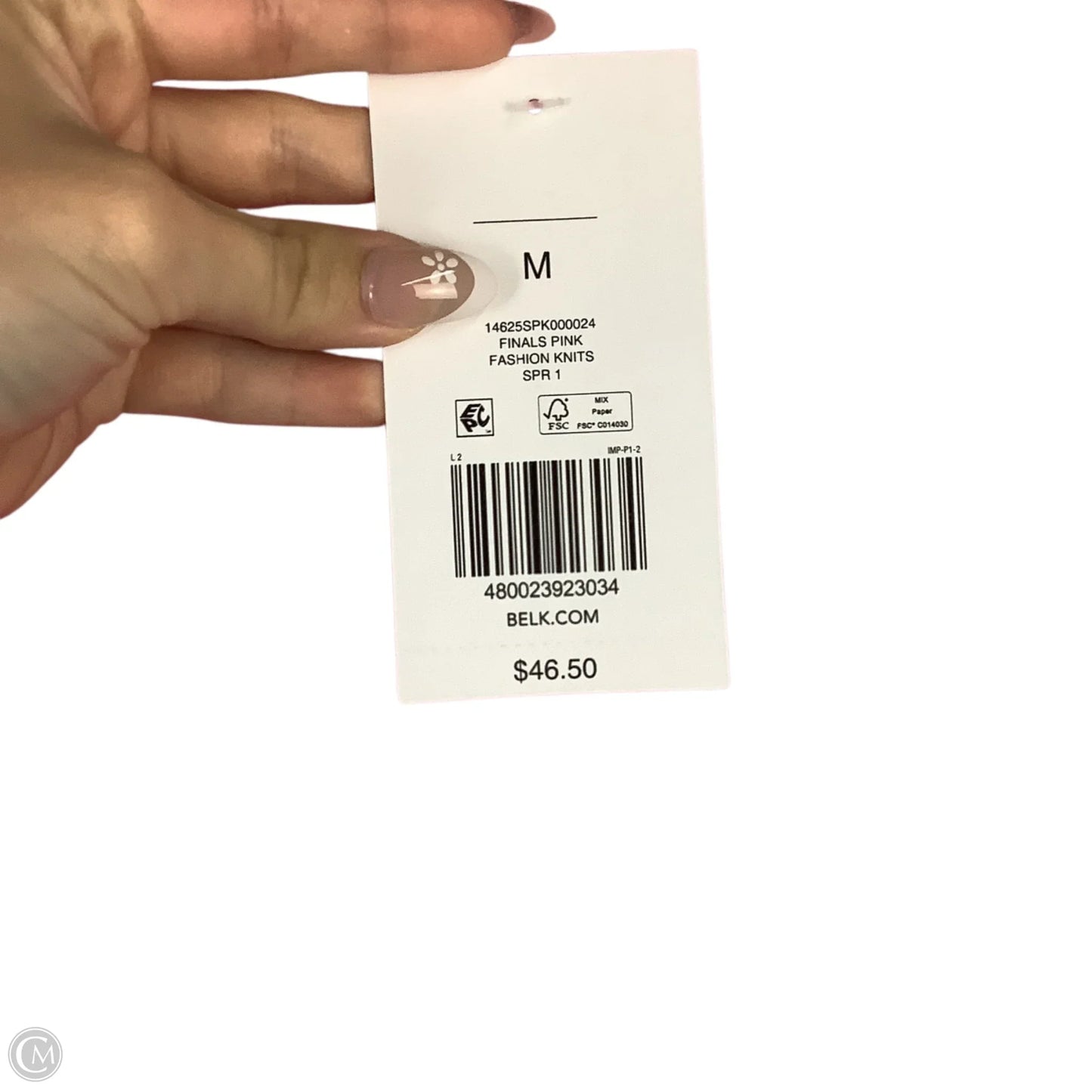 Top Short Sleeve By Kim Rogers In Pink, Size: M