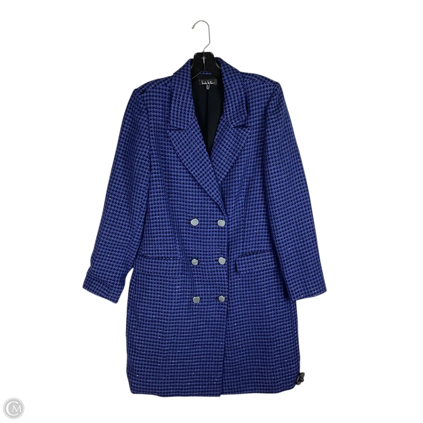 Coat Peacoat By Nicole Miller In Blue, Size: 10