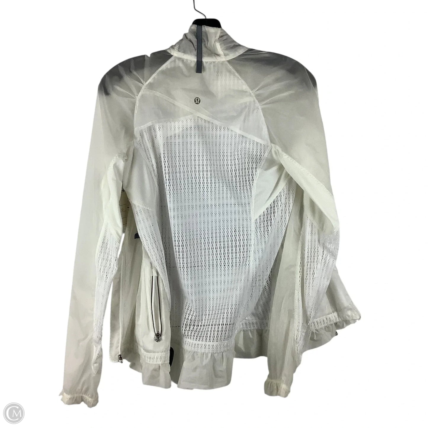 Athletic Jacket By Lululemon In White Size 2