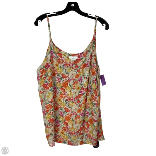 Top Sleeveless By Blu Pepper In Floral Print, Size: 2x