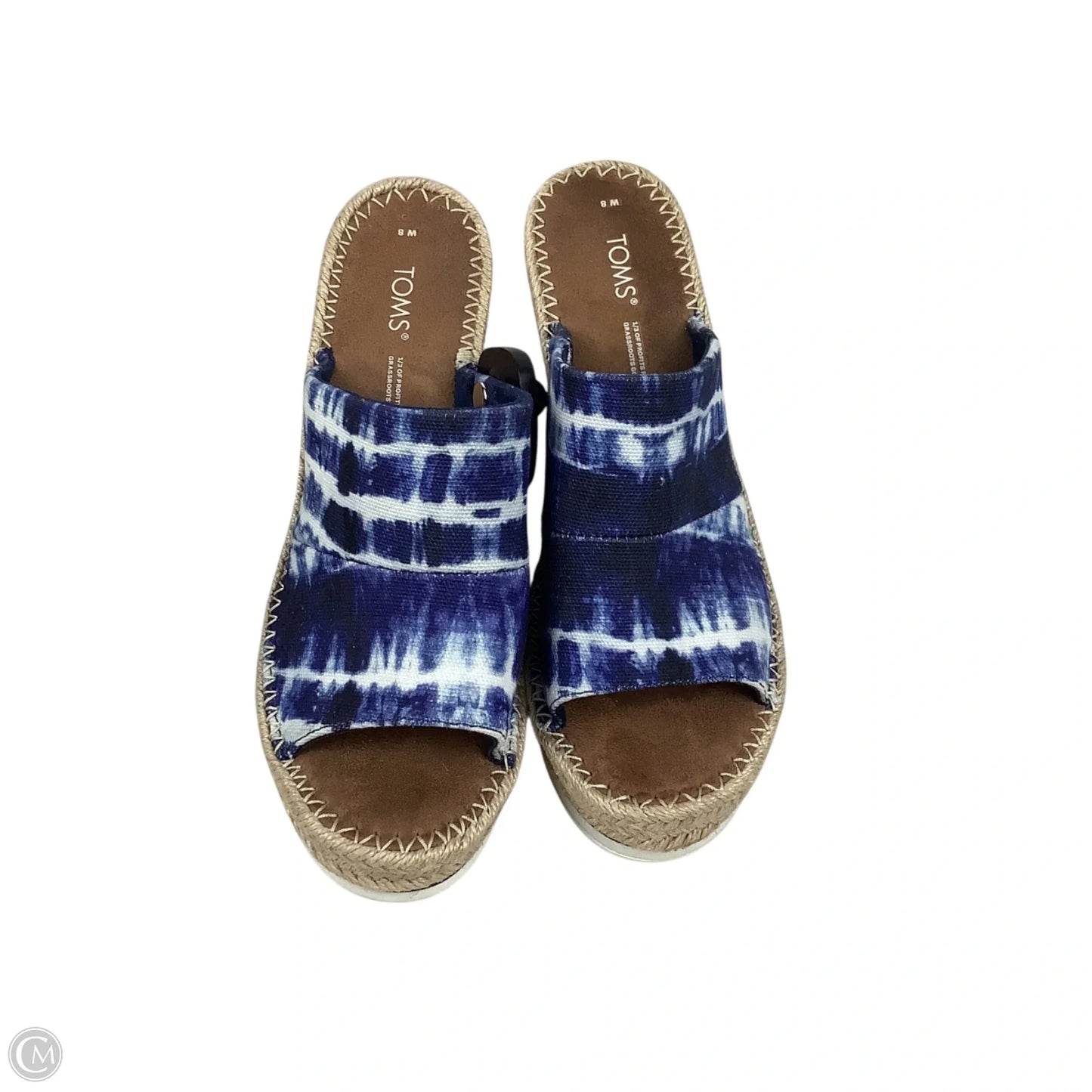 Sandals Heels Wedge By Toms In Navy, Size: 8