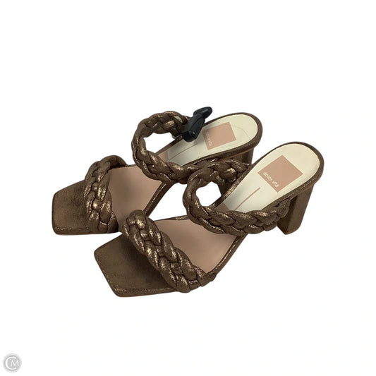 Sandals Heels Block By Dolce Vita In Bronze, Size: 6.5