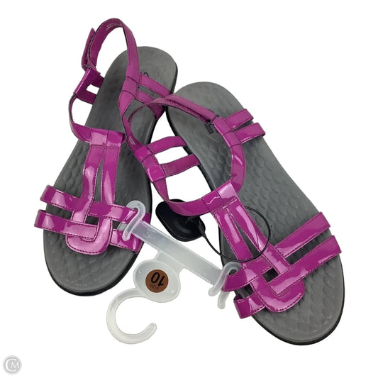 Sandals Flats By Clarks In Purple, Size: 10