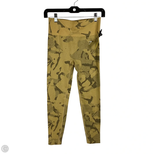 Athletic Leggings By Gym Shark In Yellow, Size: M