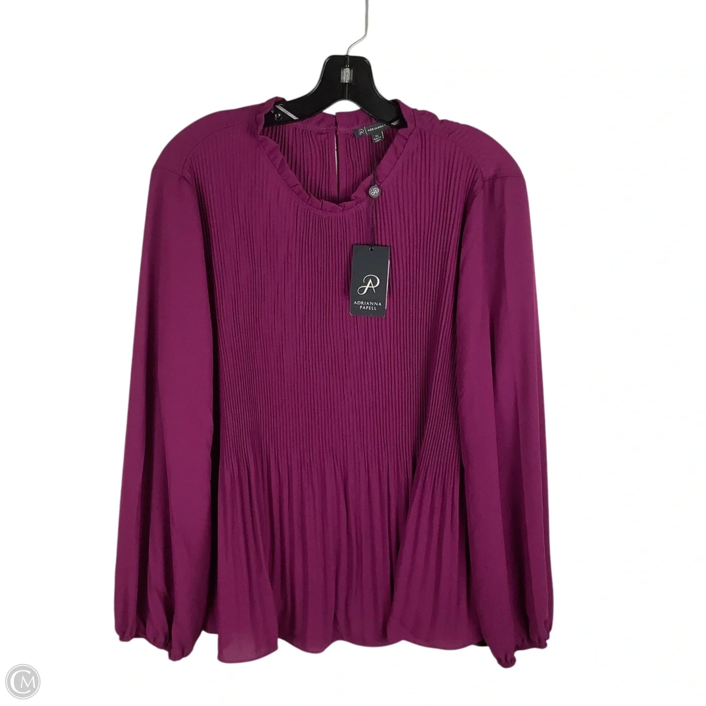 Top Long Sleeve By Adrianna Papell In Purple, Size: Xl