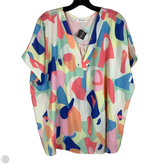 Top Short Sleeve By First Love In Multi-colored, Size: 2x