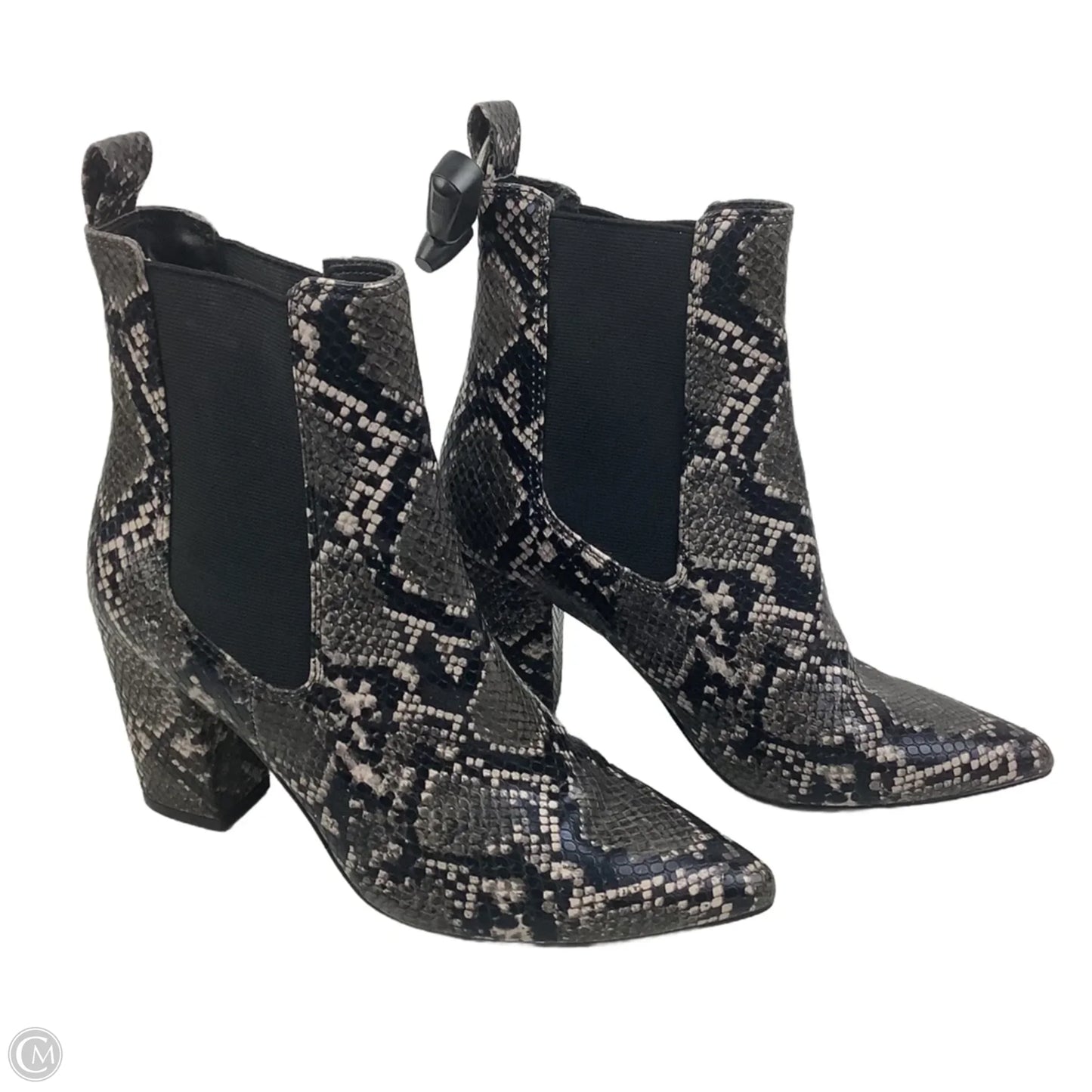 Boots Ankle Heels By Steve Madden In Snakeskin Print, Size: 6.5