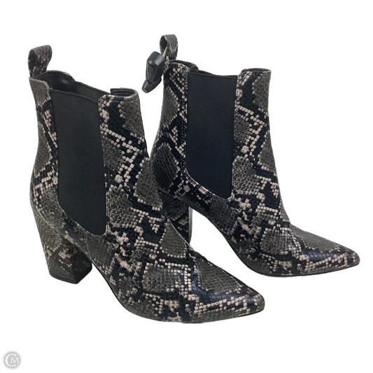 Boots Ankle Heels By Steve Madden In Snakeskin Print, Size: 6.5