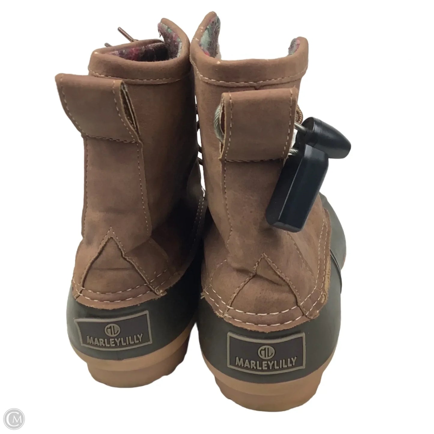 Boots Ankle Flats By Clothes Mentor In Brown, Size: 9