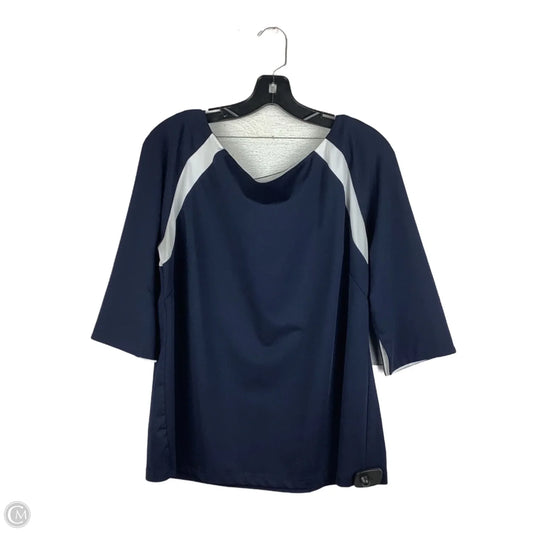 Top Long Sleeve By Gretchen Scott In Navy, Size: Xl