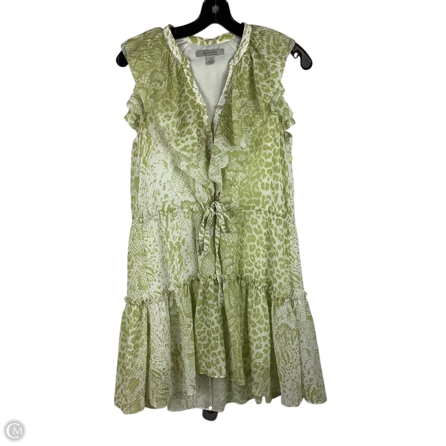 Dress Designer By All Saints In Chartreuse, Size: 0