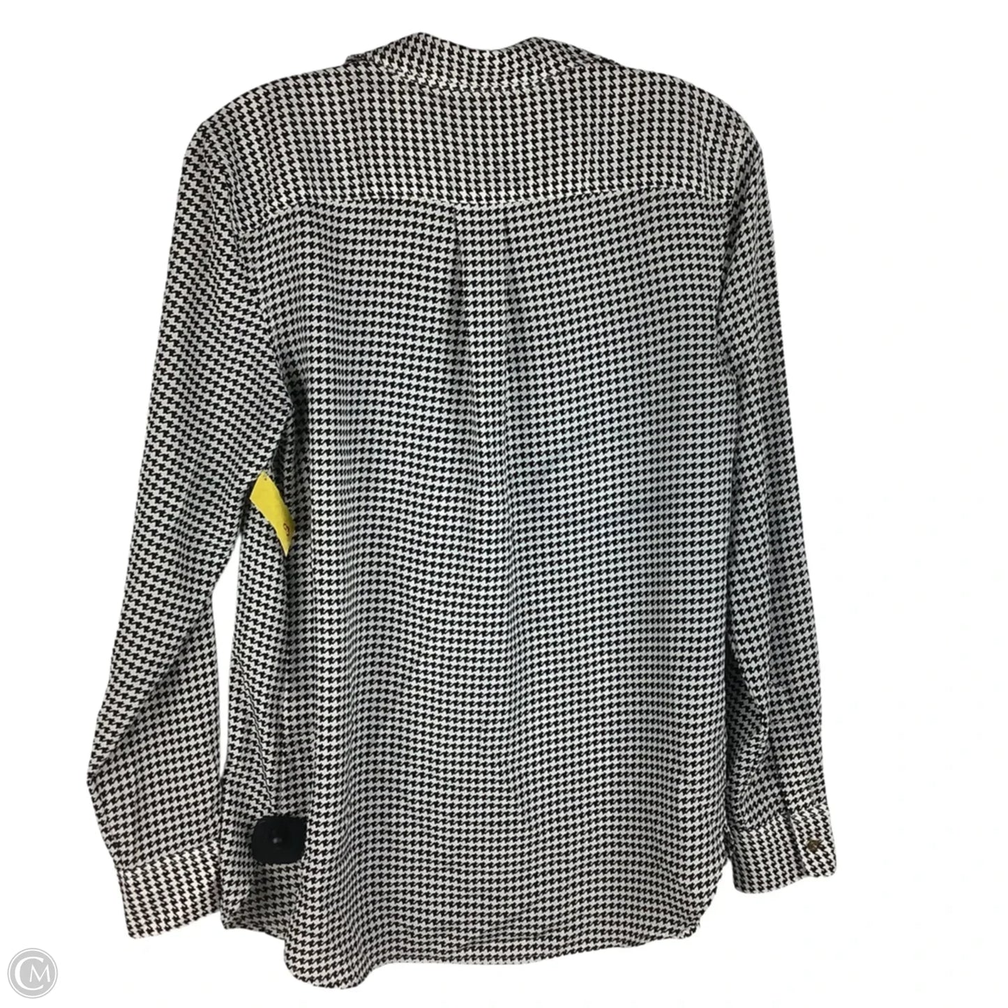 Top Long Sleeve By Lauren By Ralph Lauren In Black & White, Size: S