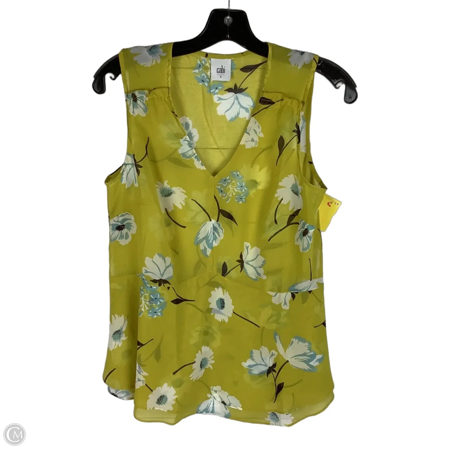 Top Sleeveless By Cabi In Yellow, Size: S