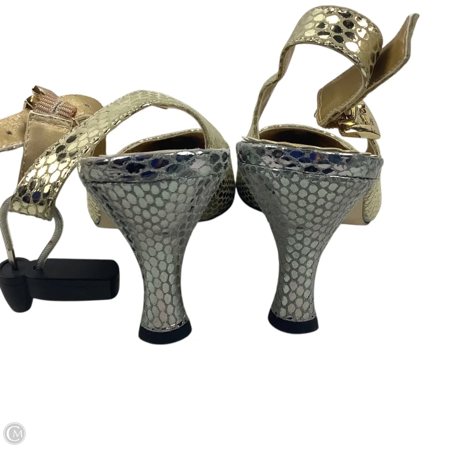 Shoes Heels Kitten By J Renee In Gold & Silver, Size: 6