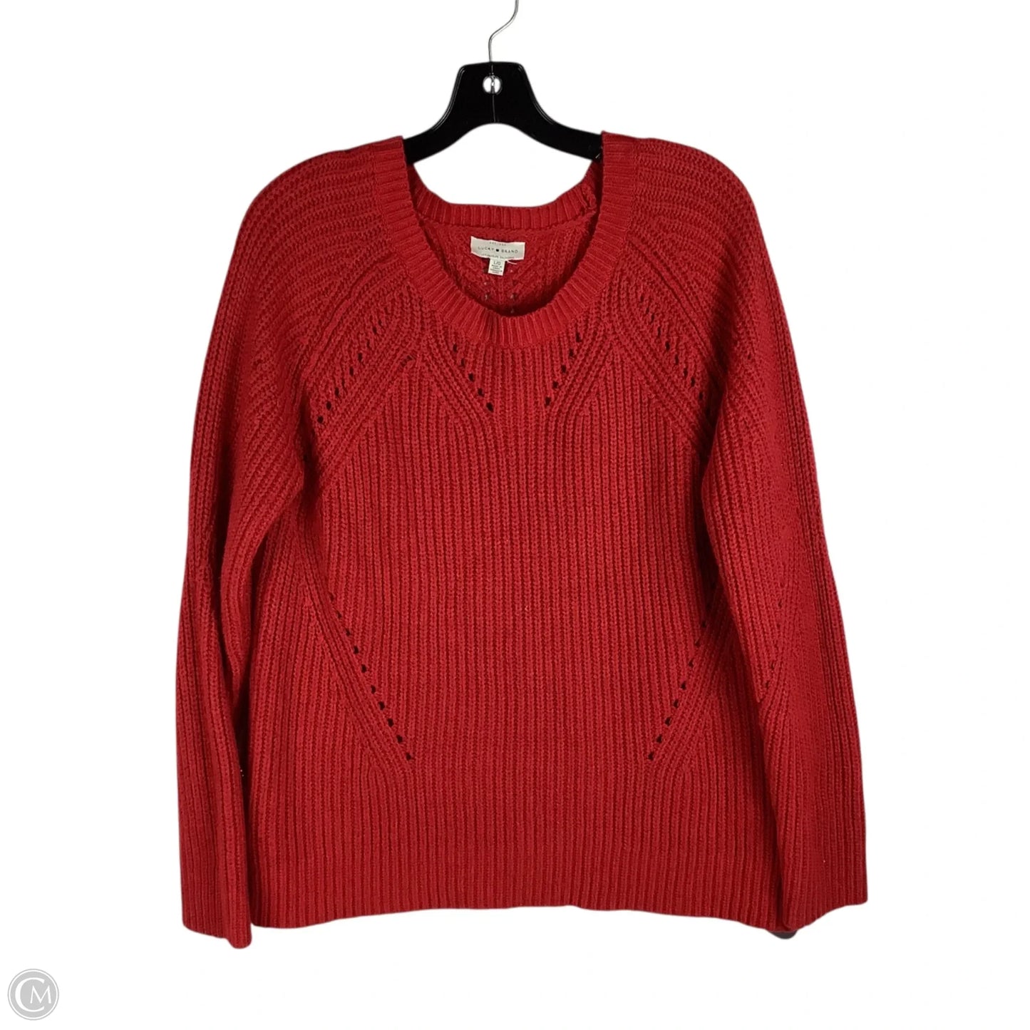 Sweater By Lucky Brand In Red, Size: L