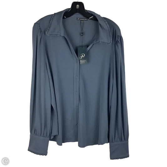 Top Long Sleeve By Adrianna Papell In Grey, Size: Xl