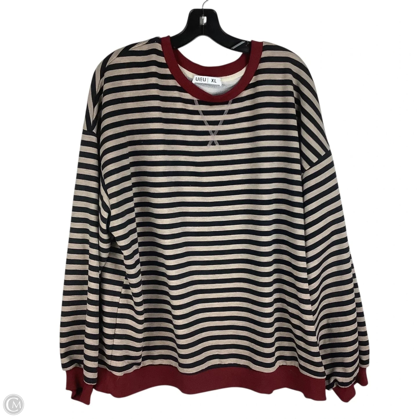 Sweatshirt Crewneck By Clothes Mentor In Striped Pattern, Size: Xl