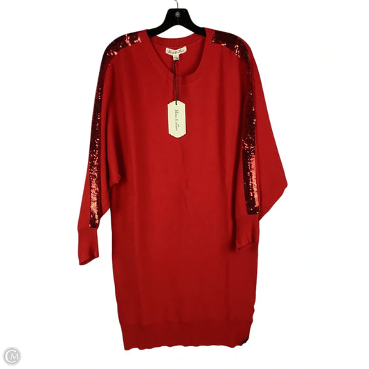 Dress Sweater By Vine & Love In Red, Size: L