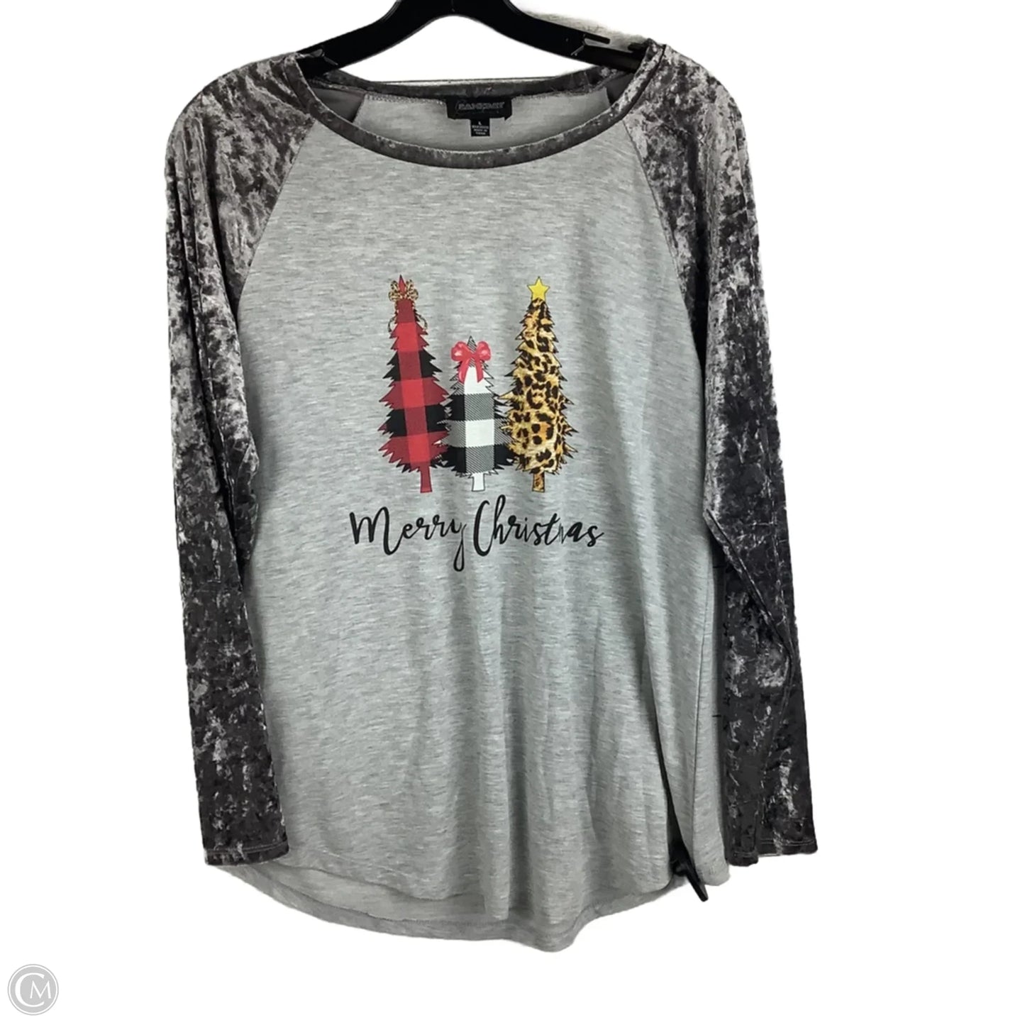 Top Long Sleeve By Clothes Mentor In Grey, Size: L