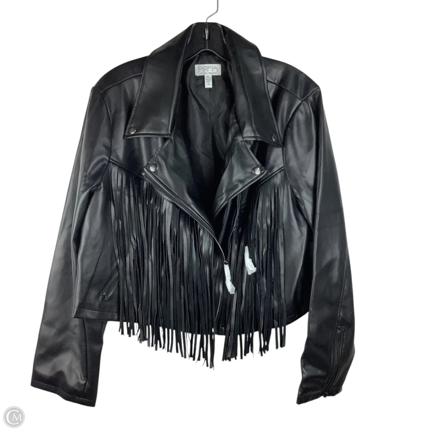 Jacket Leather By Sofia By Sofia Vergara In Black, Size: Xl