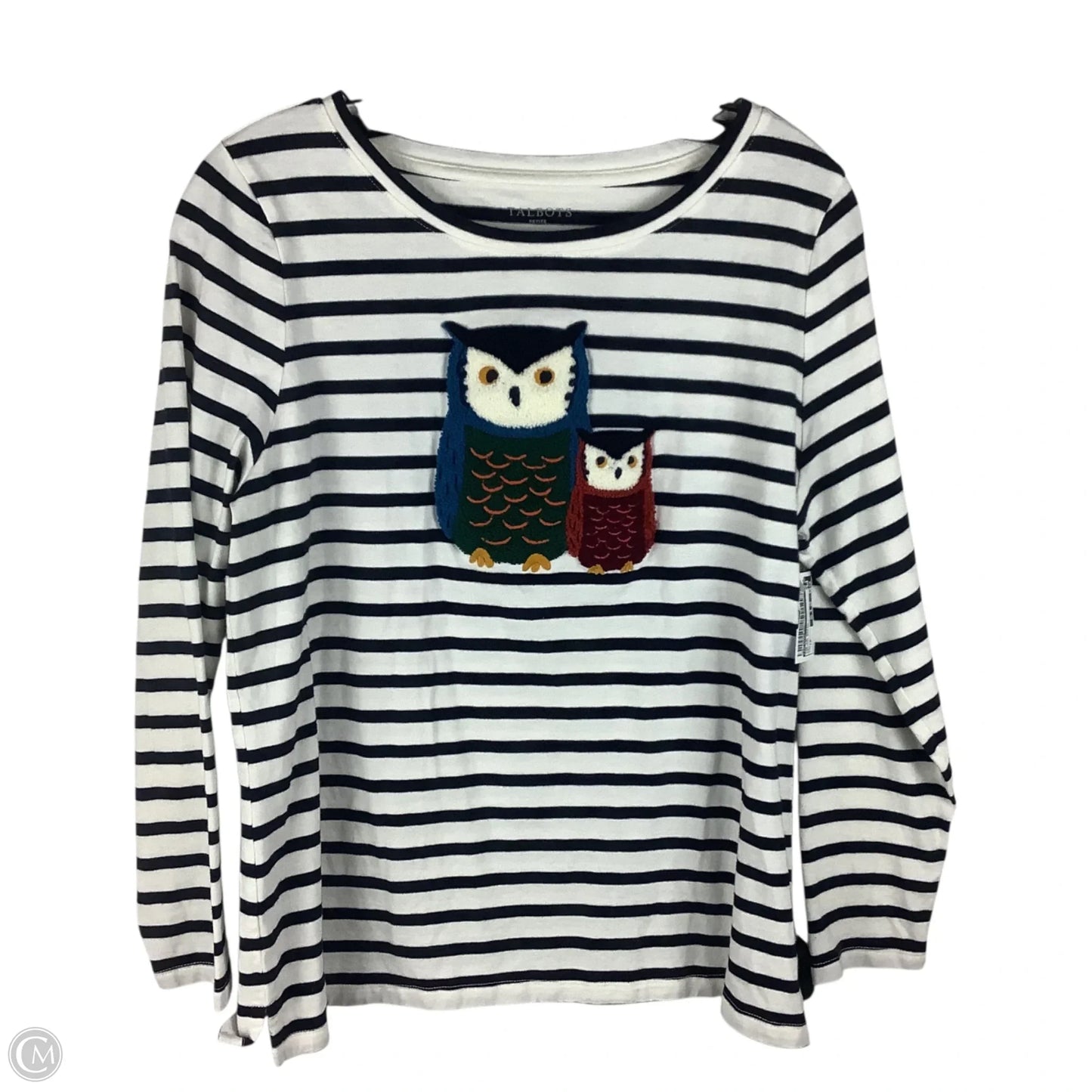 Top Long Sleeve Basic By Talbots In Striped Pattern, Size: Lp