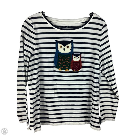 Top Long Sleeve Basic By Talbots In Striped Pattern, Size: Lp