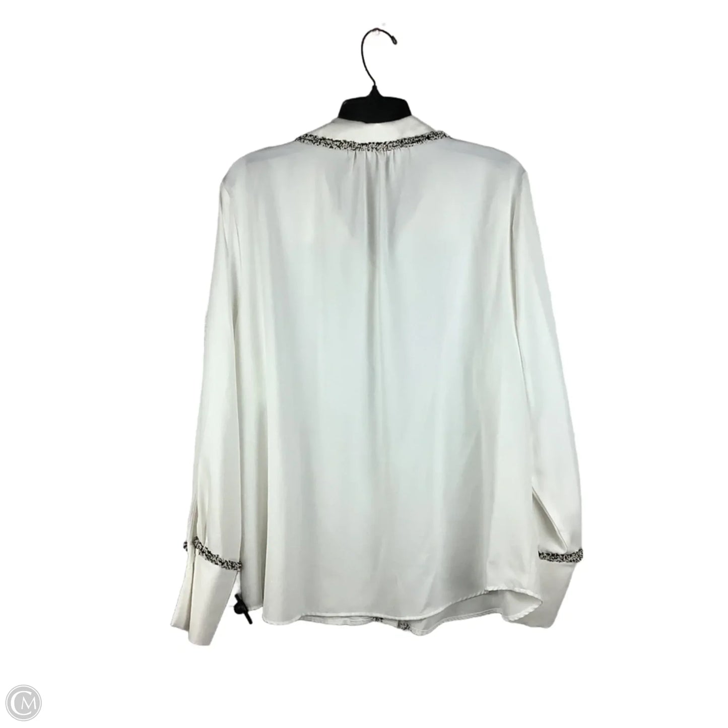 Top Long Sleeve By Adrianna Papell In Cream, Size: Xl