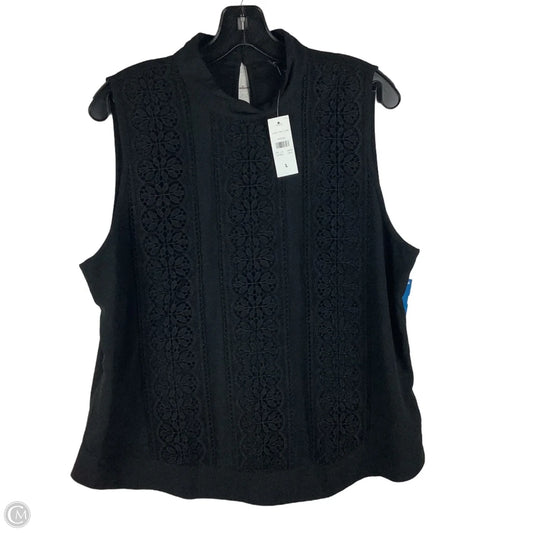 Top Sleeveless By Ann Taylor In Black, Size: L