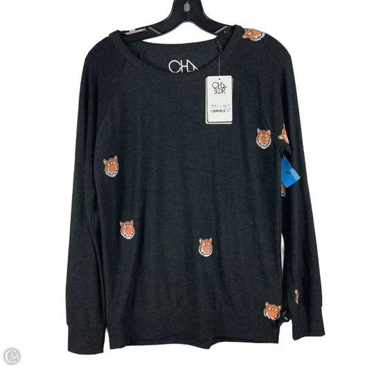 Top Long Sleeve By Chaser In Grey, Size: L