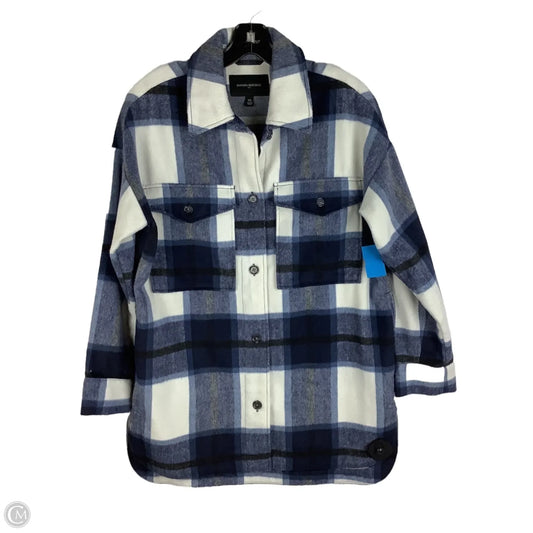 Jacket Shirt By Banana Republic In Navy, Size: Xs