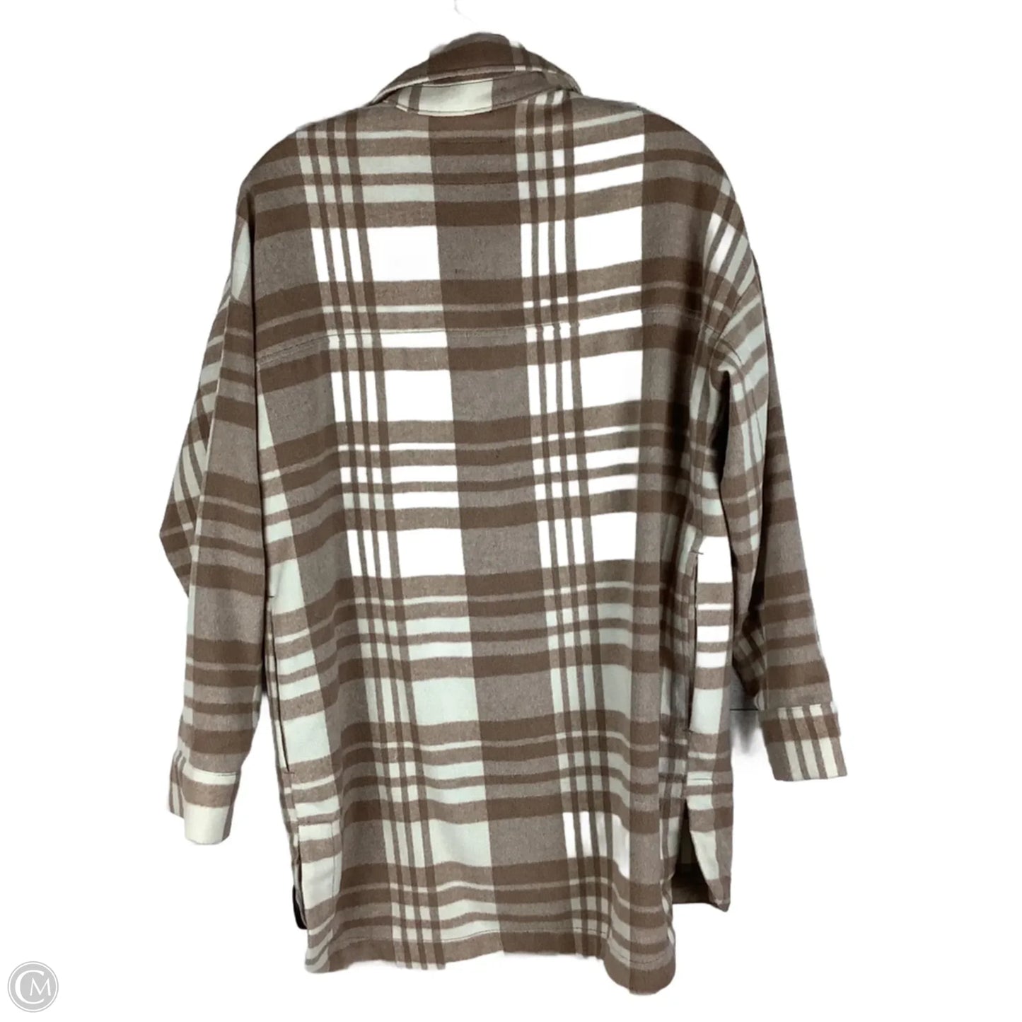 Jacket Shirt By Banana Republic In Plaid Pattern, Size: Xs