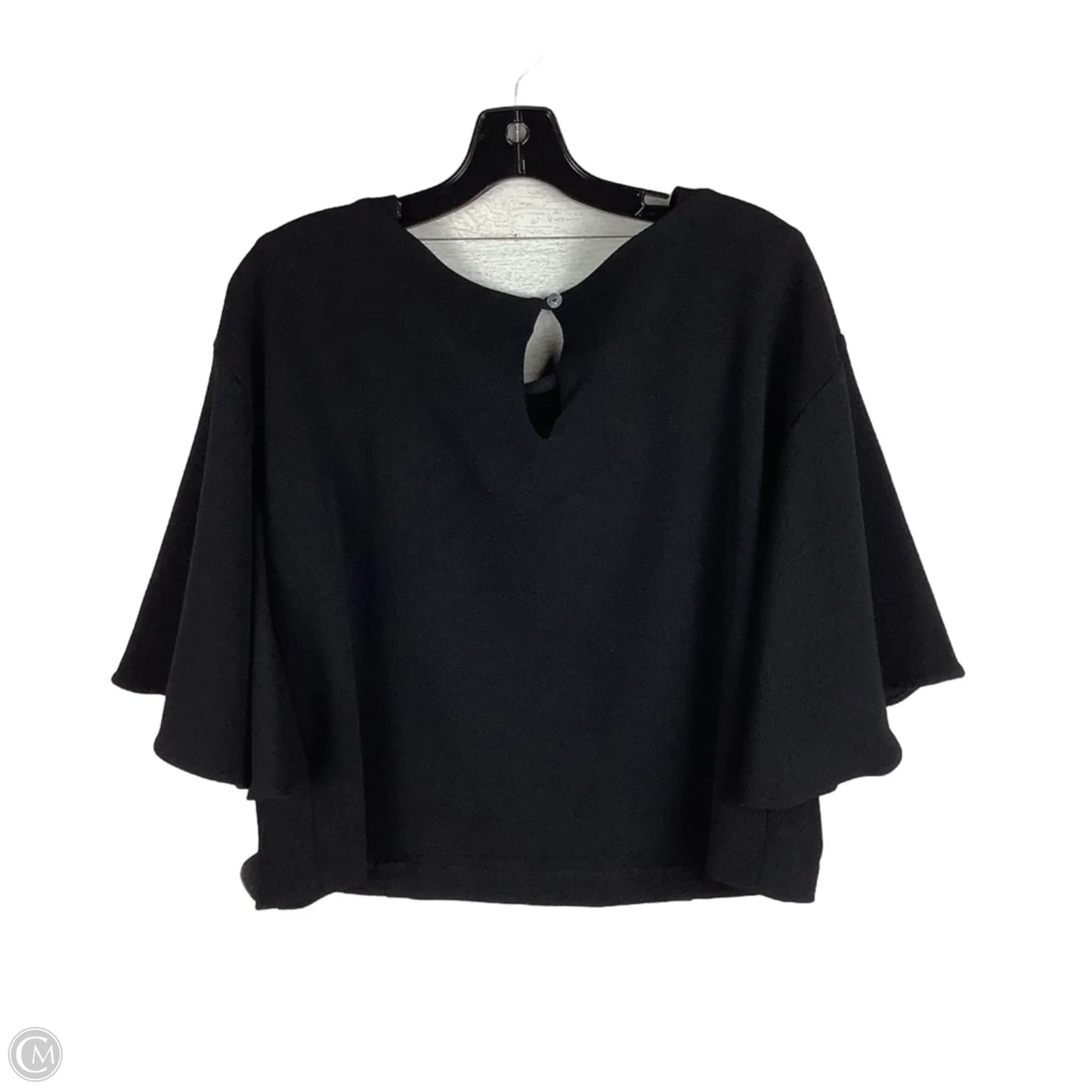 Top Short Sleeve By Eri + Ali In Black, Size: L
