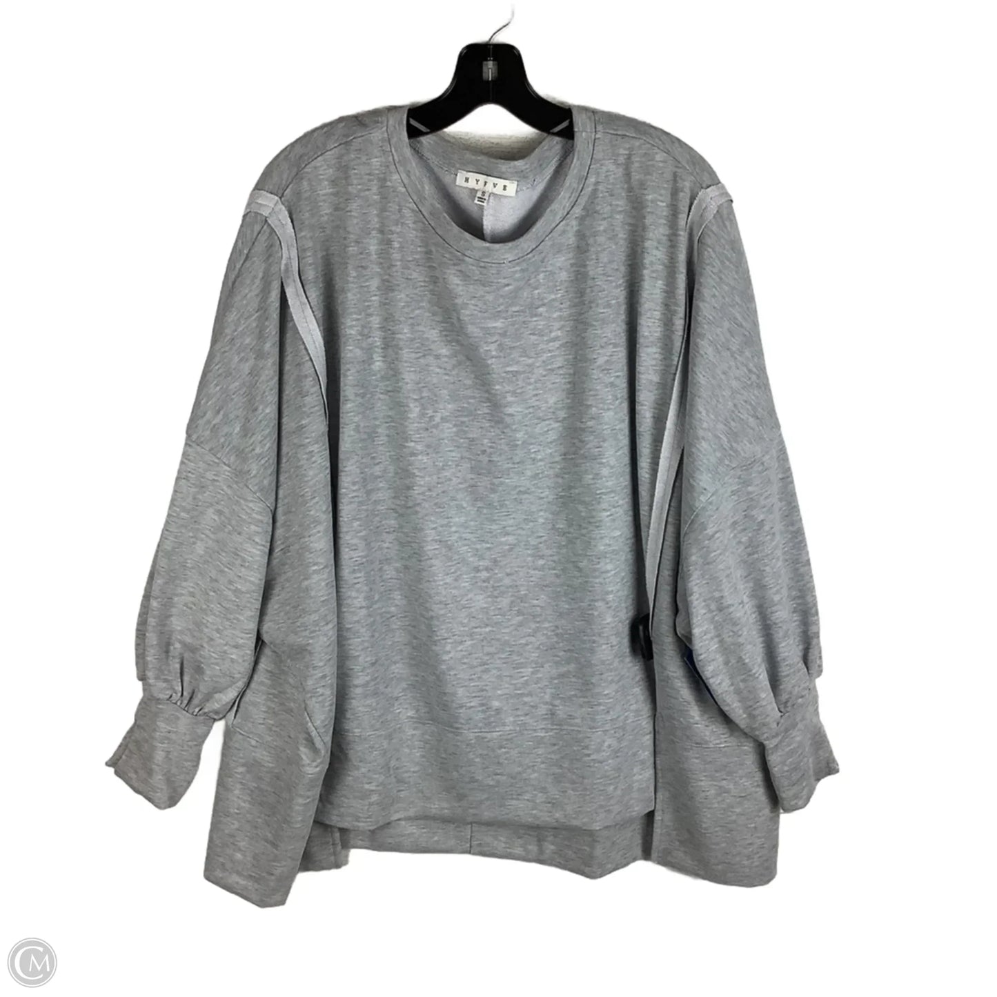 Sweatshirt Crewneck By Hyfve In Grey, Size: S (oversized)
