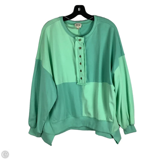 Sweatshirt Crewneck By Peach Love Cream California In Green, Size: S (oversized)