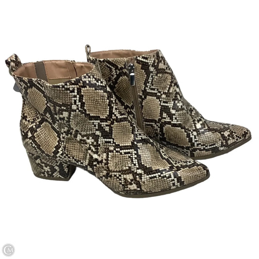 Boots Ankle Heels By A New Day In Snakeskin Print, Size: 12
