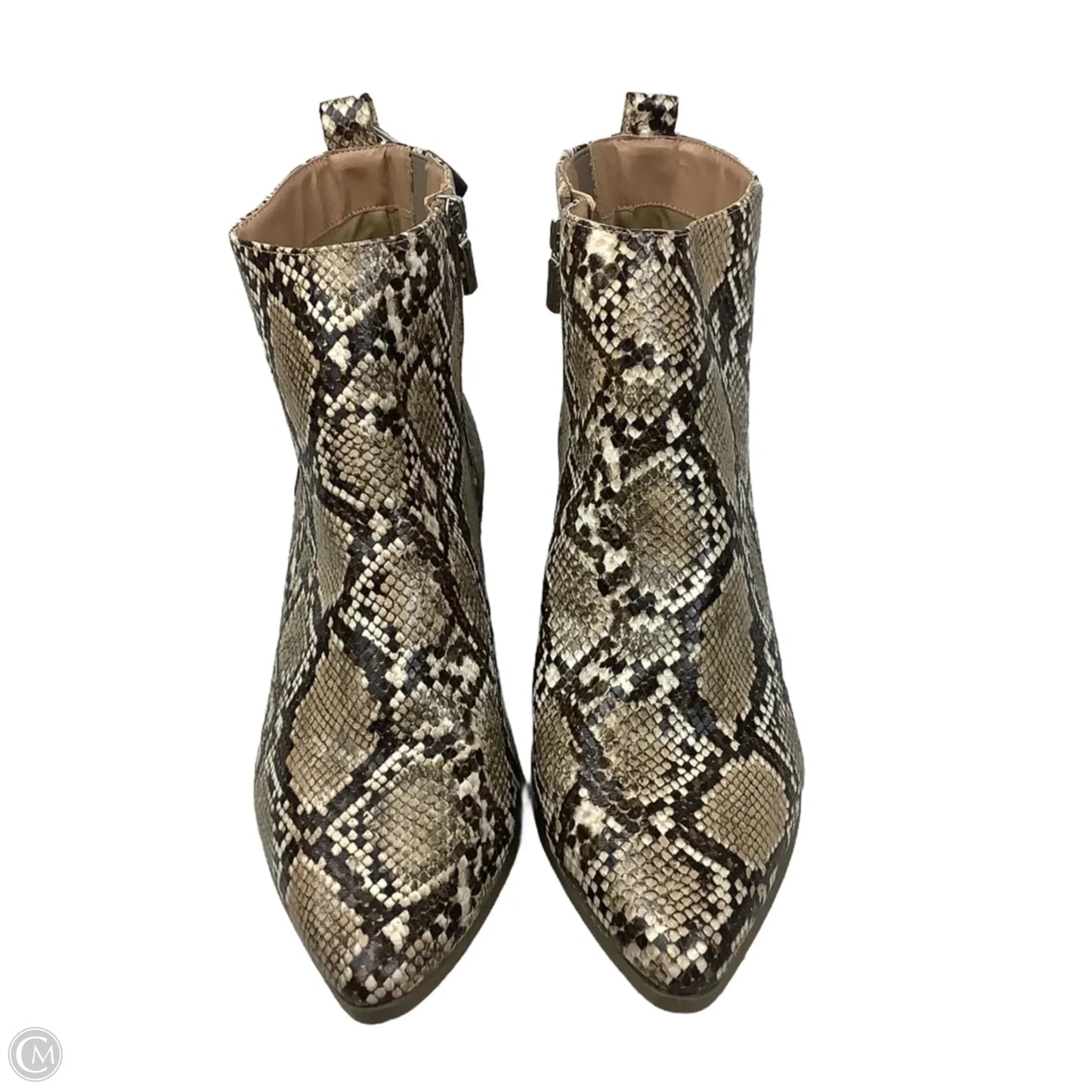 Boots Ankle Heels By A New Day In Snakeskin Print, Size: 12