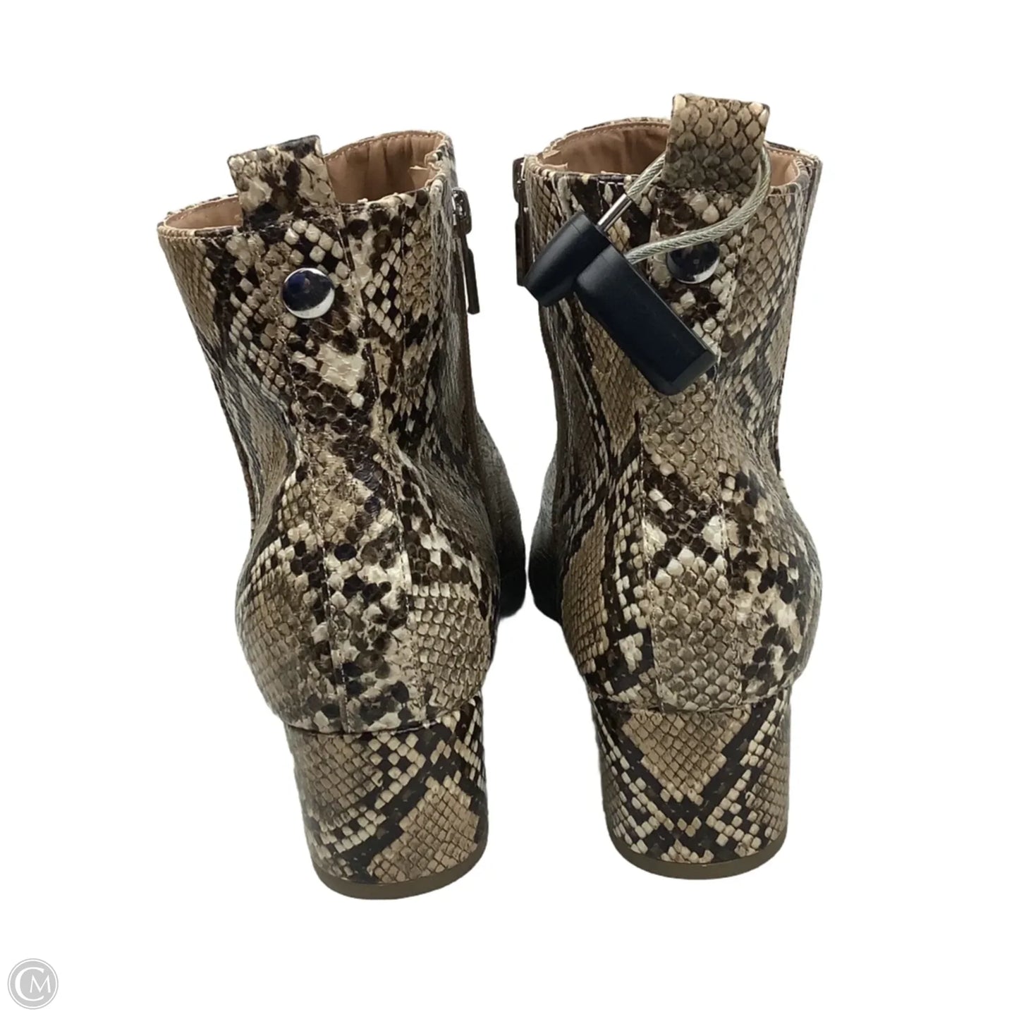 Boots Ankle Heels By A New Day In Snakeskin Print, Size: 12