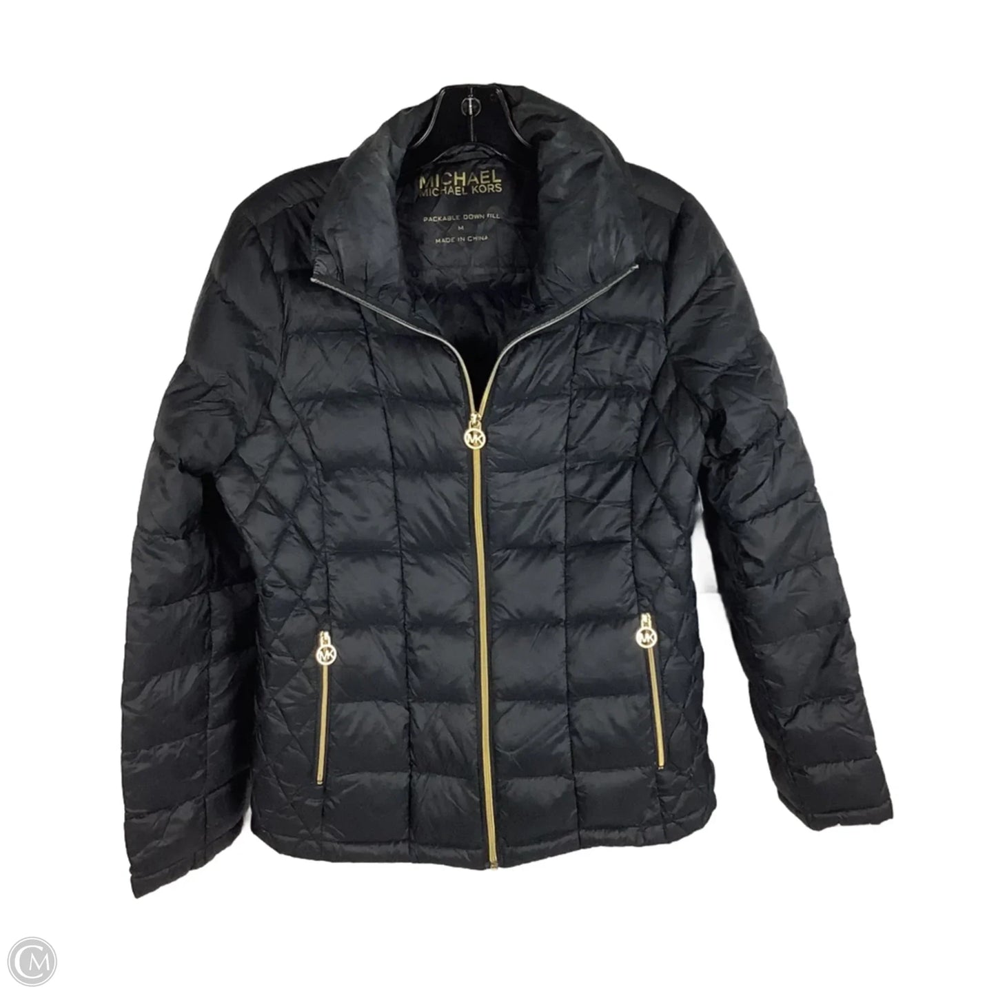Jacket Puffer & Quilted By Michael By Michael Kors In Black, Size: M