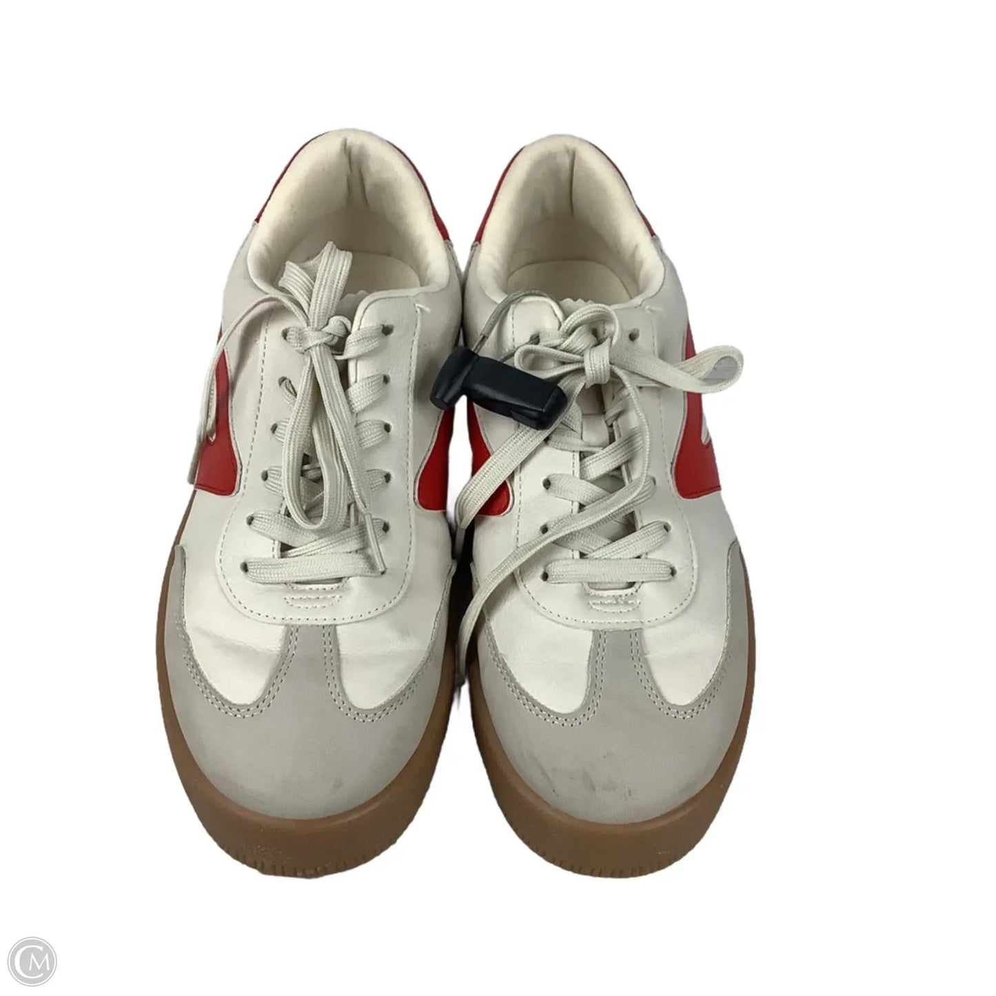 Shoes Sneakers By Dv In Cream & Red, Size: 8.5