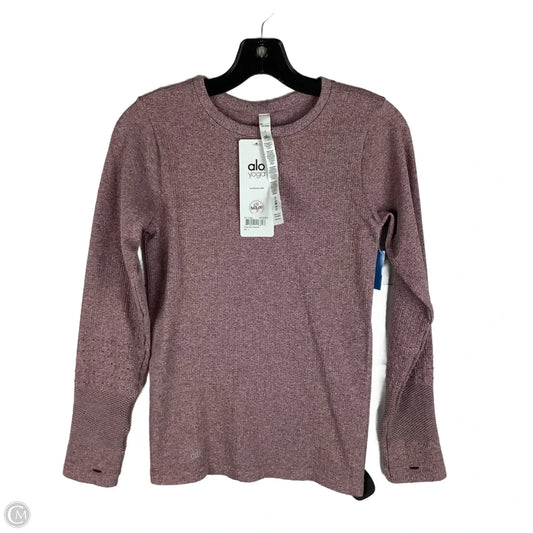 Athletic Top Long Sleeve Crewneck By Alo In Purple, Size: L