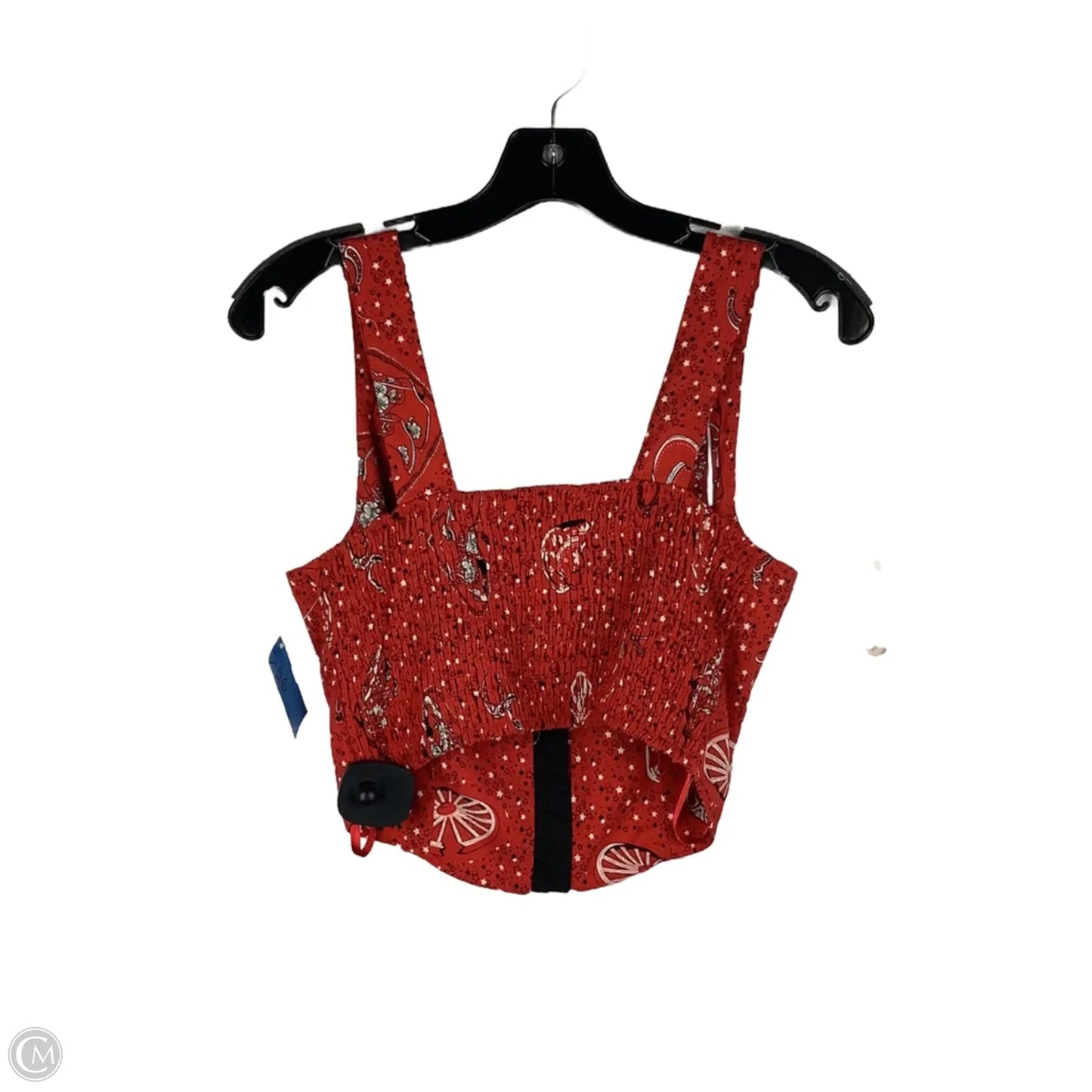 Top Sleeveless By Monteau In Red, Size: S