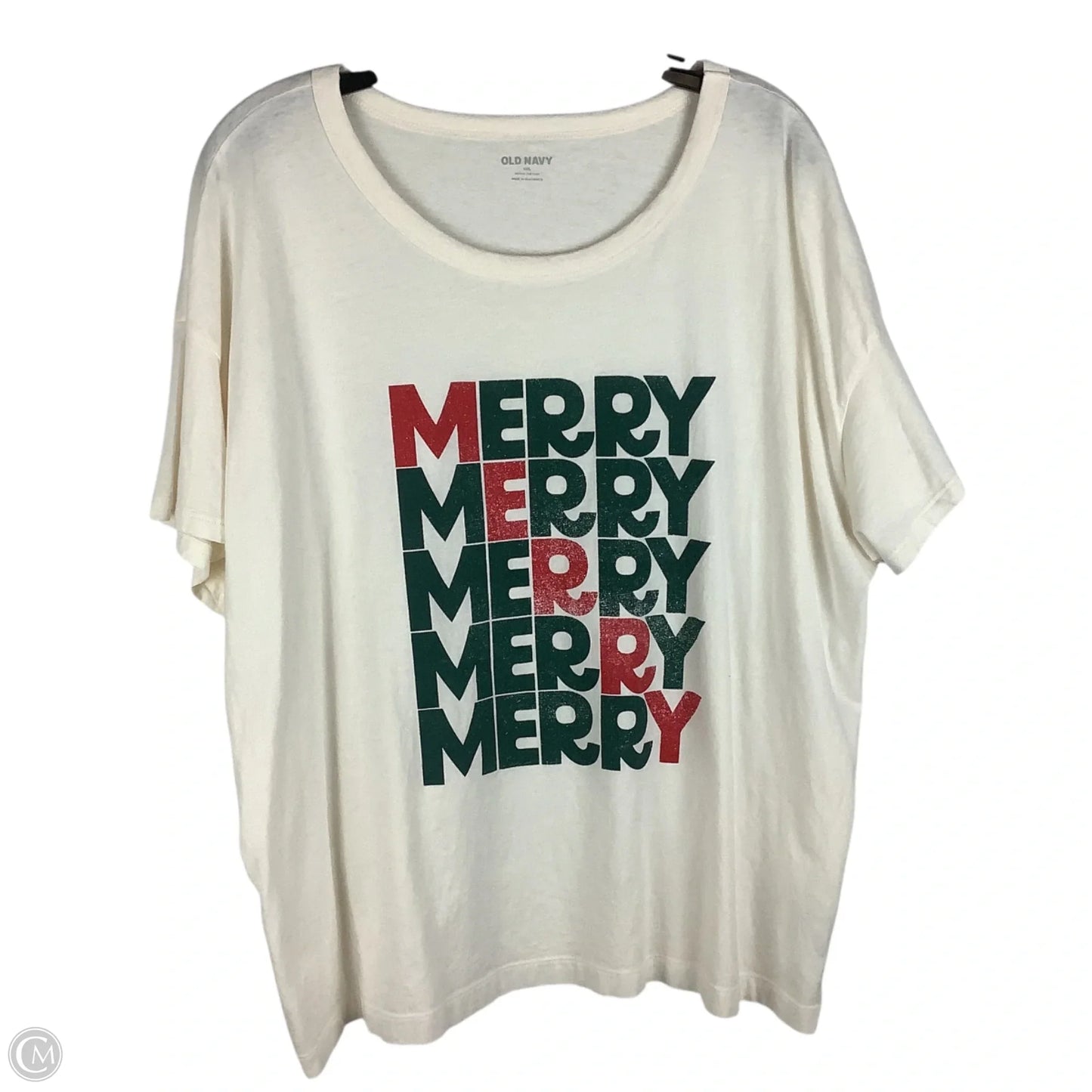 Top Short Sleeve Basic By Old Navy In Cream, Size: Xxl