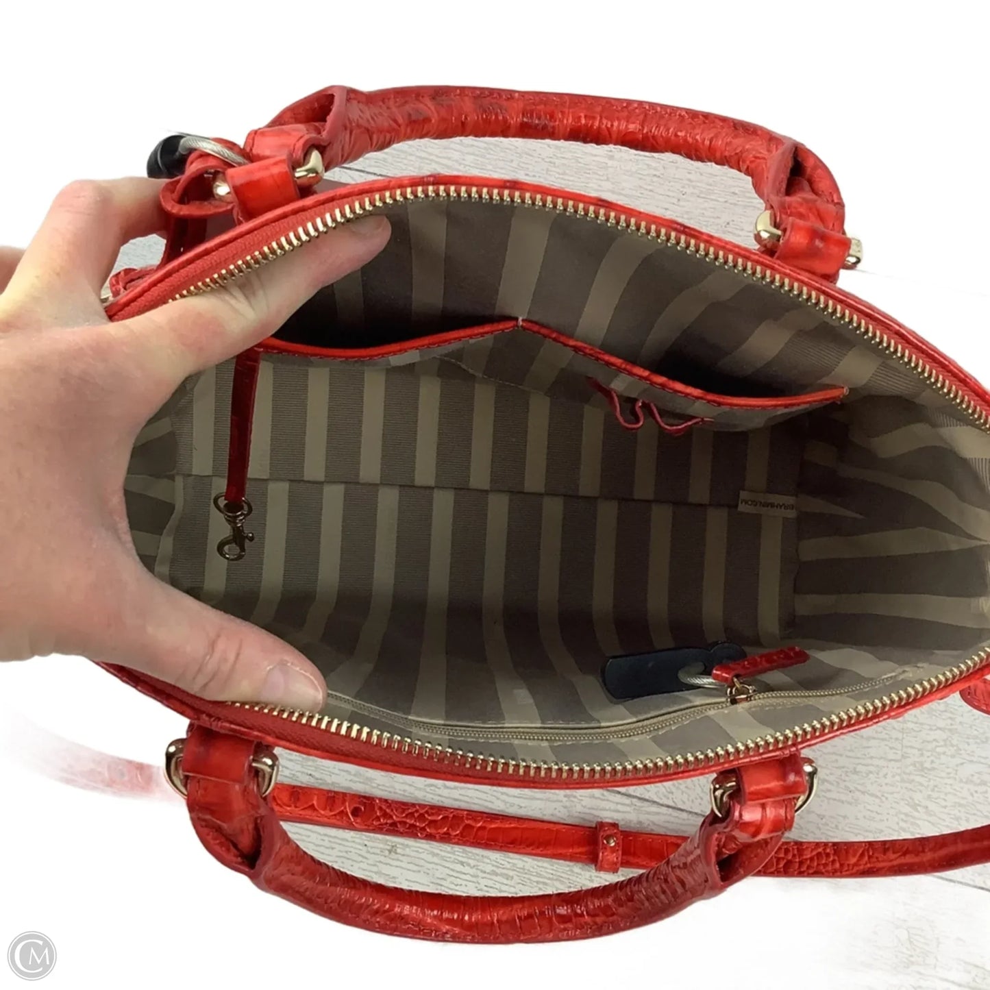 Handbag Designer By Brahmin, Size: Medium