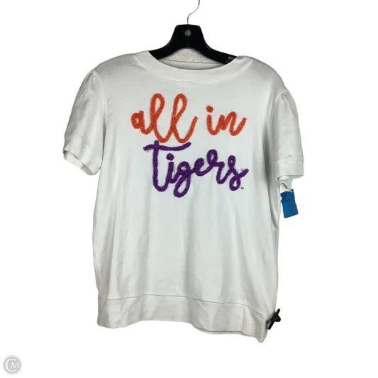 Top Short Sleeve By Cmc In White, Size: L