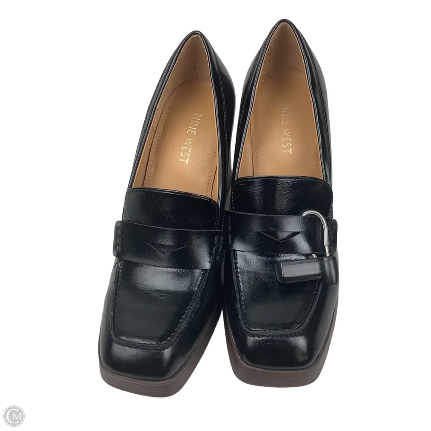 Shoes Heels Block By Nine West In Black, Size: 8.5