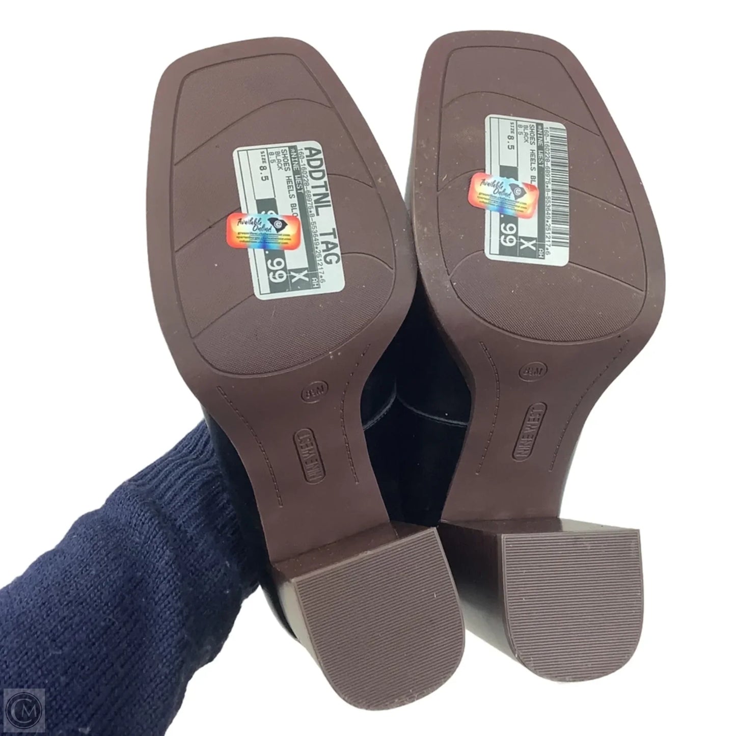 Shoes Heels Block By Nine West In Black, Size: 8.5