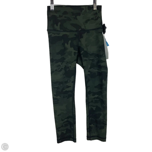 Athletic Capris By Lululemon In Camouflage Print, Size: 2
